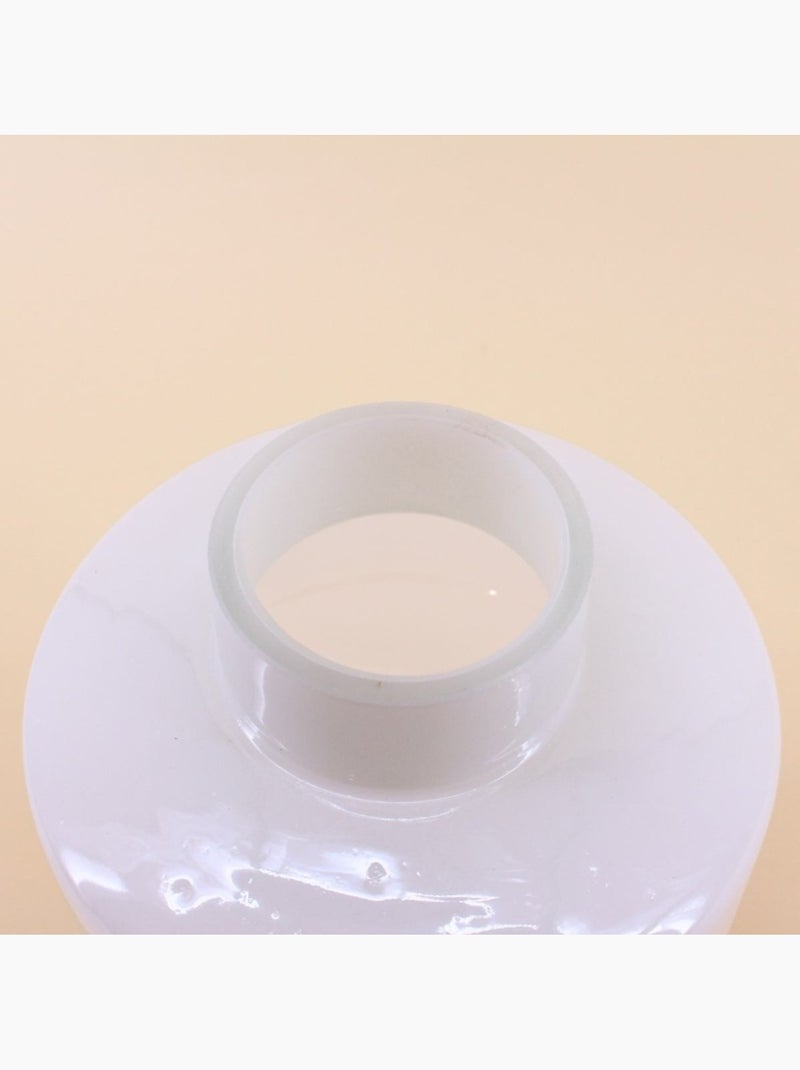 Vase géométrique en verre opaque, H27cm Blanc - Kiabi