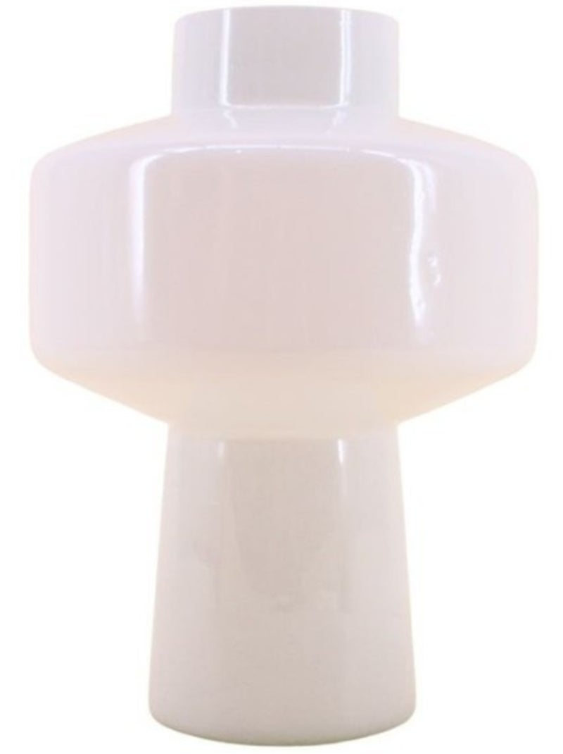Vase géométrique en verre opaque, H27cm Blanc - Kiabi