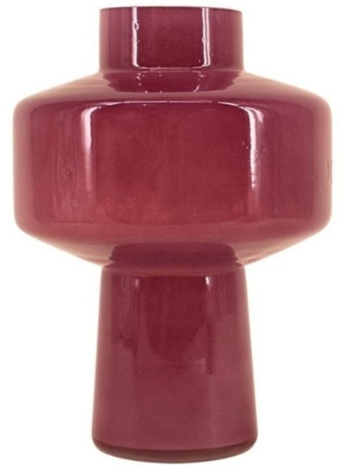 Vase géométrique en verre opaque, H27cm - Kiabi
