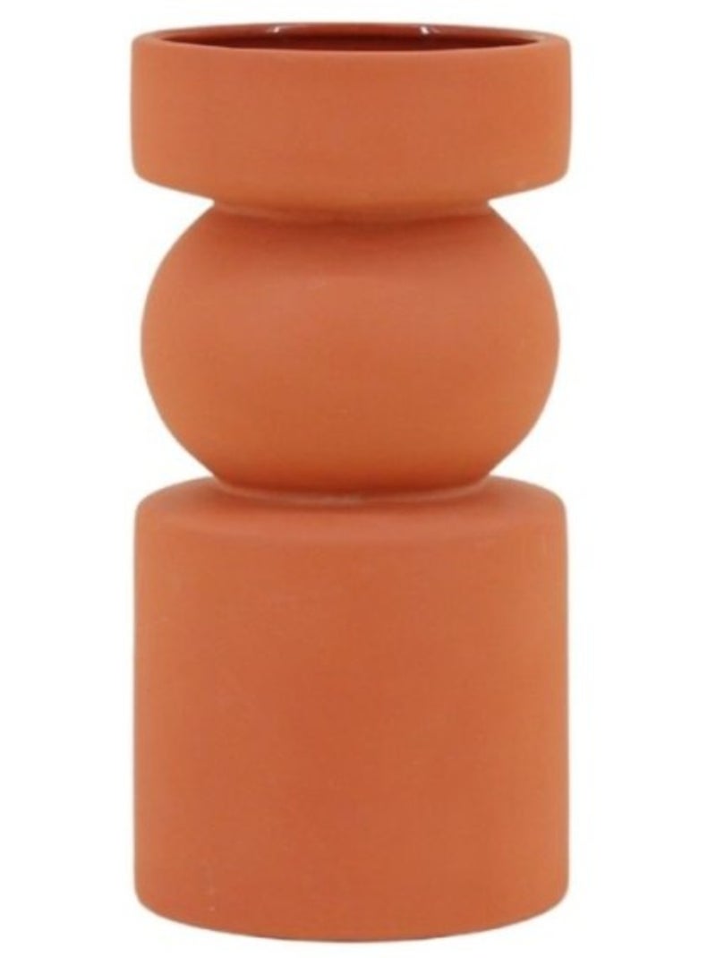 Vase géométrique terracotta 20cm Terre cuite - Kiabi