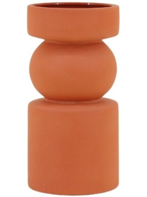 Vase géométrique terracotta, H20cm - Kiabi