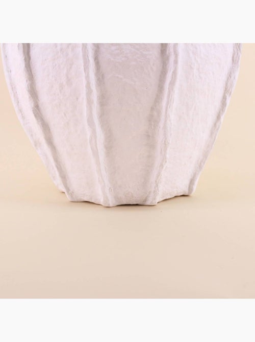 Vase haut en papier maché blanc 40cm - Kiabi