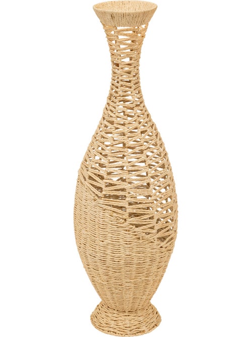 Vase haut tressé en papier sur structure fonte CLAY - Kiabi