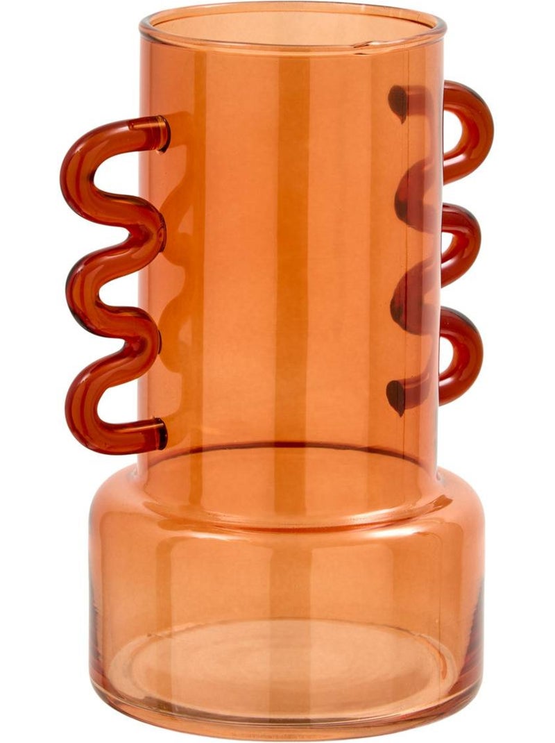 Vase homy avec anses h.17cm Bleu - Kiabi