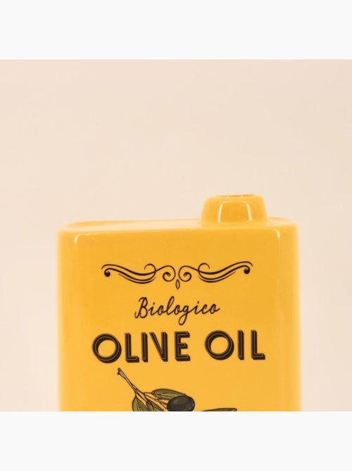 Vase huile d'olive en faïence jaune 17cm - Kiabi