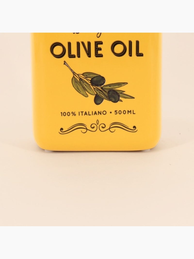 Vase huile d'olive en faïence jaune, H17cm Jaune - Kiabi
