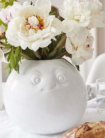 Vase humeur en porcelaine hôtelière blanche 16.5 cm