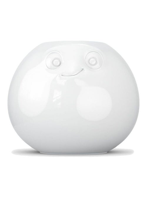 Vase humeur en porcelaine hôtelière blanche 16.5 cm - Kiabi