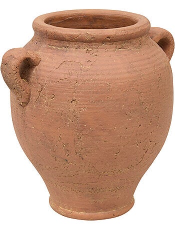 Vase jarre à anses en terre cuite romia