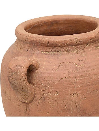 Vase jarre à anses en terre cuite romia
