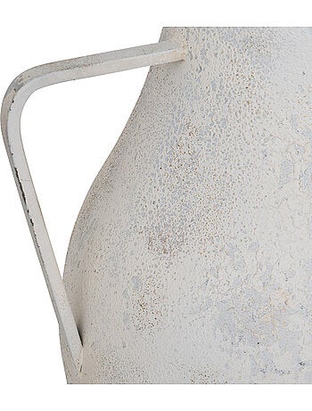 Vase jarre en acier vieilli à anses GLADY