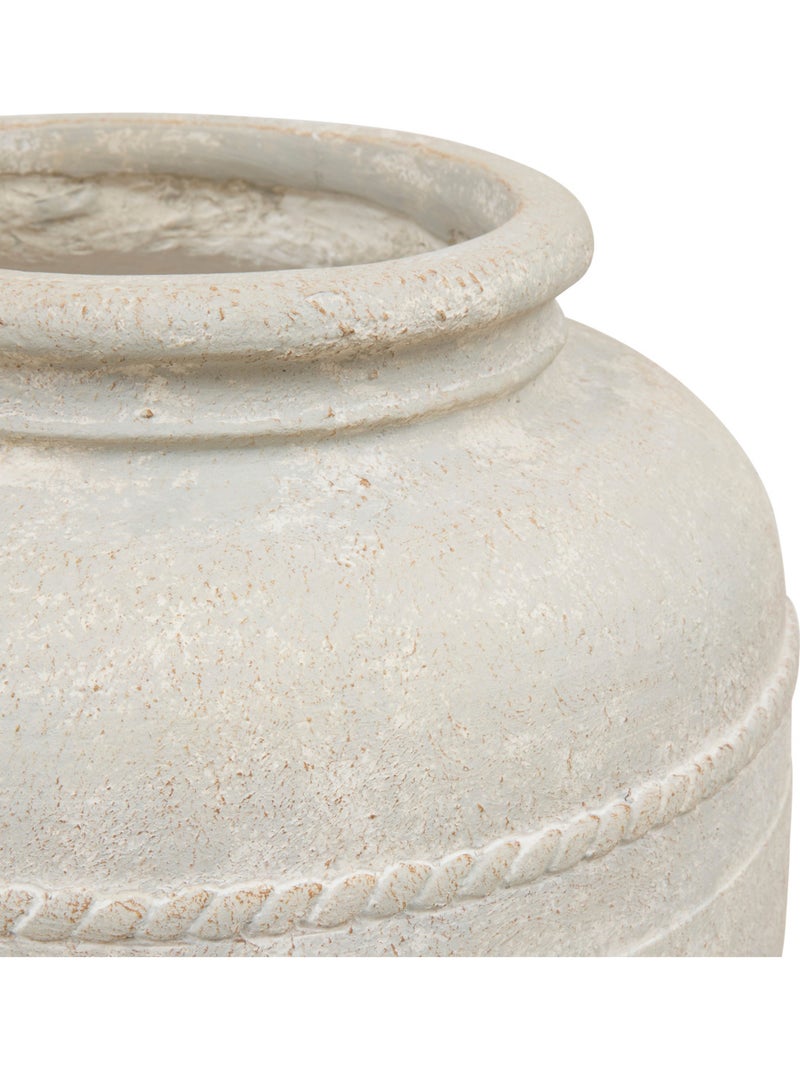 Vase jarre grande taille en oxyde de magnésium ROMIA Blanc - Kiabi