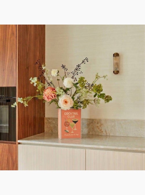 Vase livre cocktail club en dolomite orange 18cm - Kiabi