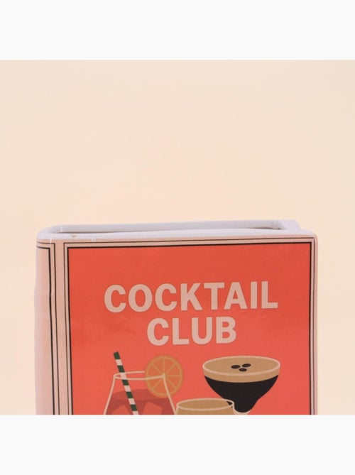 Vase livre cocktail club en dolomite orange 18cm - Kiabi