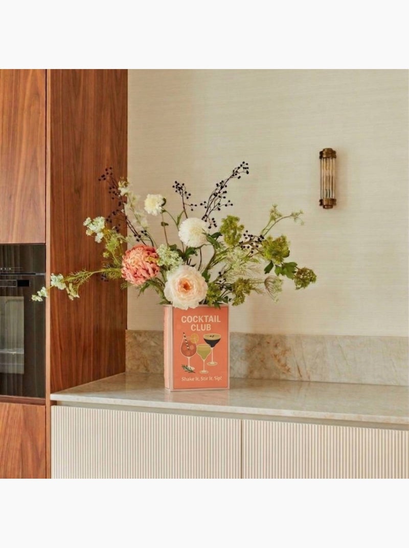 Vase livre cocktail club en dolomite orange, H18cm Orange - Kiabi