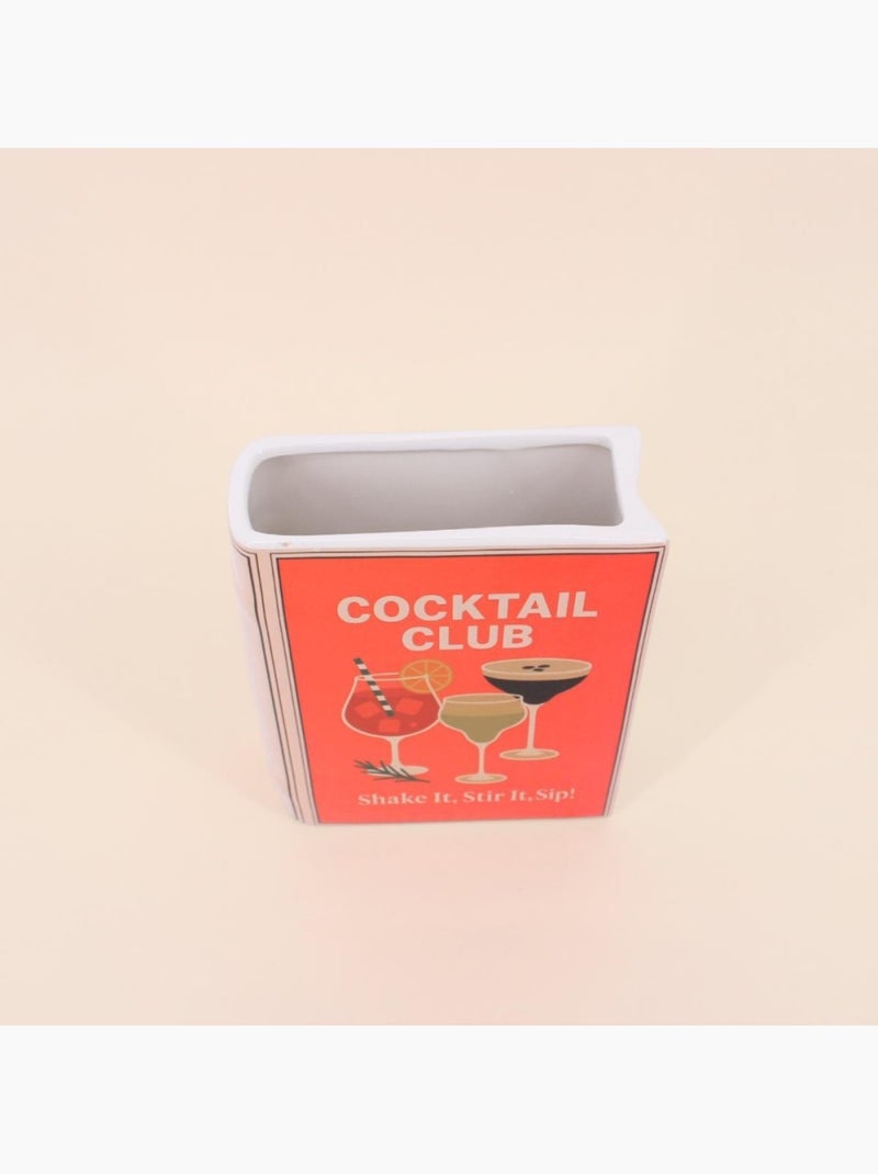 Vase livre cocktail club en dolomite orange, H18cm Orange - Kiabi