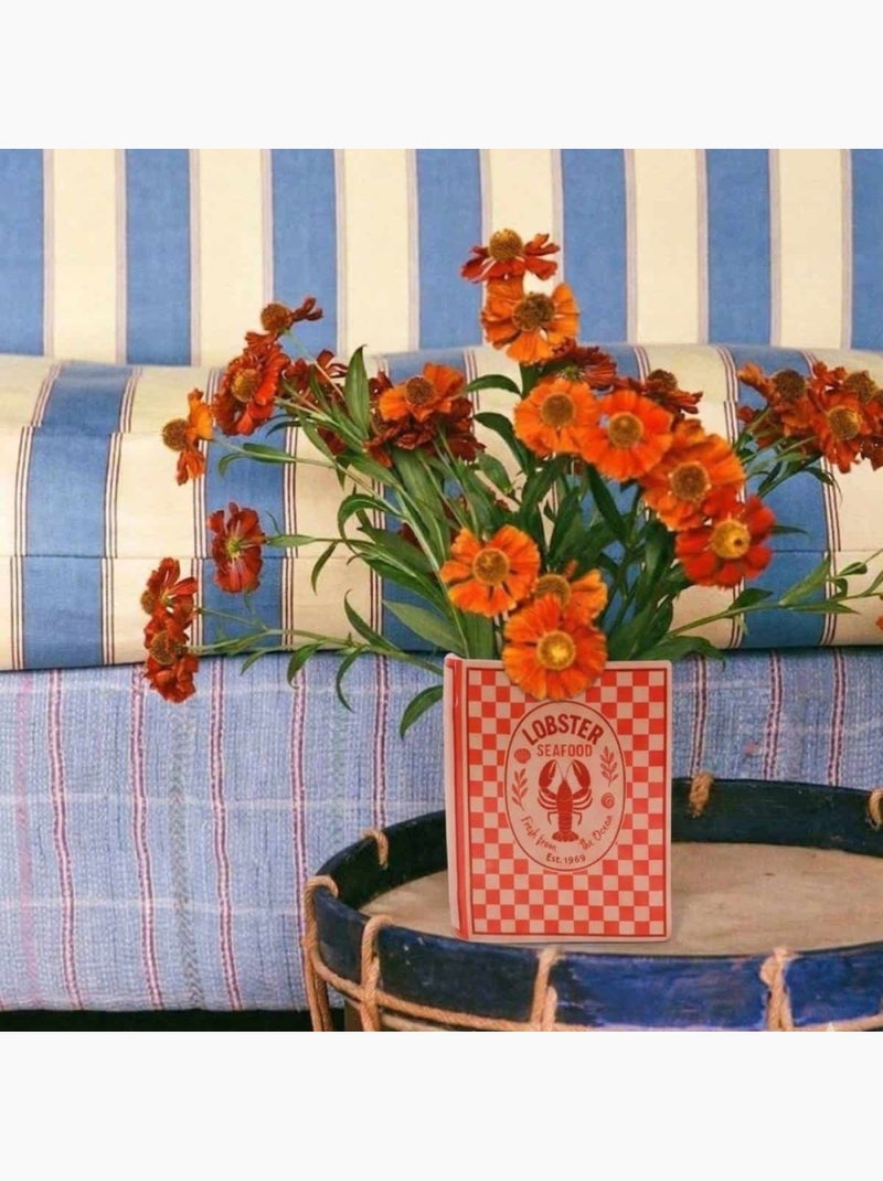 Vase livre homard en dolomite rouge, blanc 18cm Rouge - Kiabi