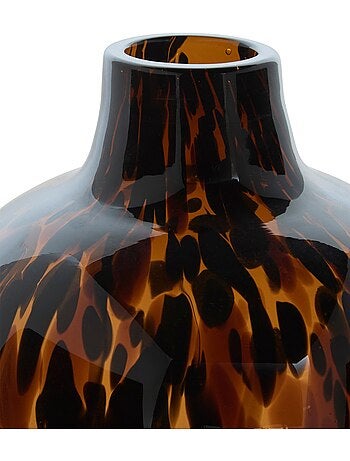 Vase moucheté en verre ambré - AFIBEL