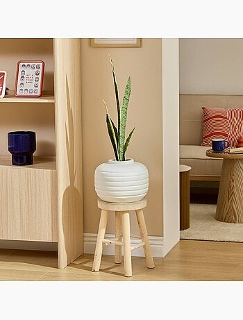 Vase Nippo H.29,5cm blanc