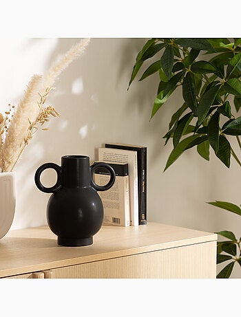 Vase "Olme" en céramique H22cm noir