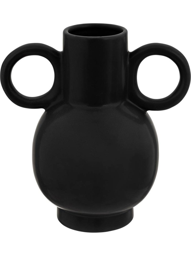 Vase "olme" en céramique h22cm noir Noir - Kiabi