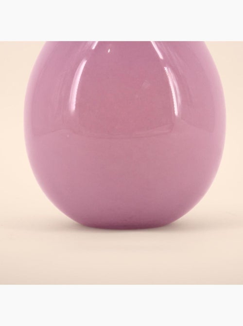 Vase ondulé en verre opaque rose 22cm - Kiabi