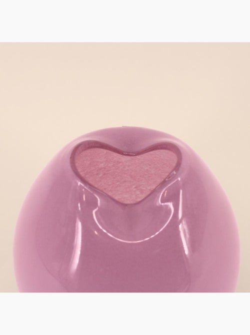 Vase ondulé en verre opaque rose 22cm - Kiabi