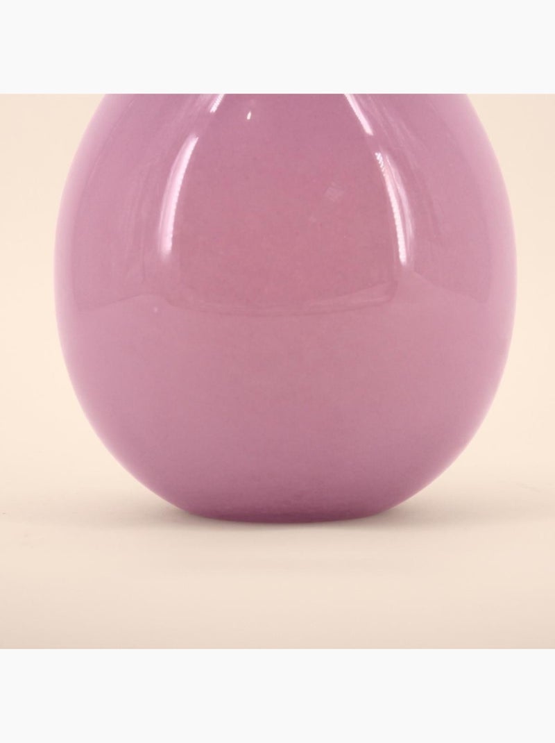 Vase ondulé en verre opaque rose, H22cm Rose - Kiabi