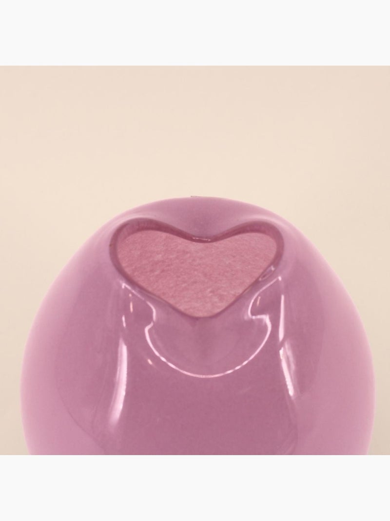 Vase ondulé en verre opaque rose, H22cm Rose - Kiabi