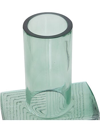 Vase original carré-cylindre en verre RESO