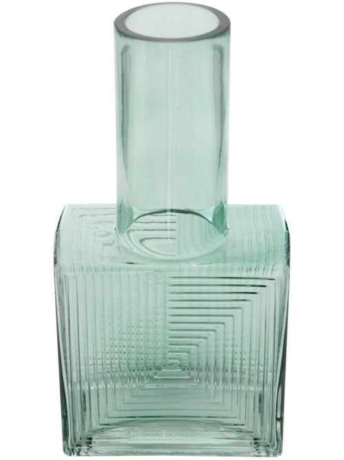 Vase original carré-cylindre en verre RESO - Kiabi