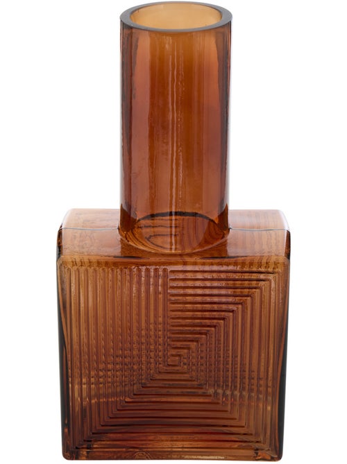 Vase original carré-cylindre en verre RESO - Kiabi