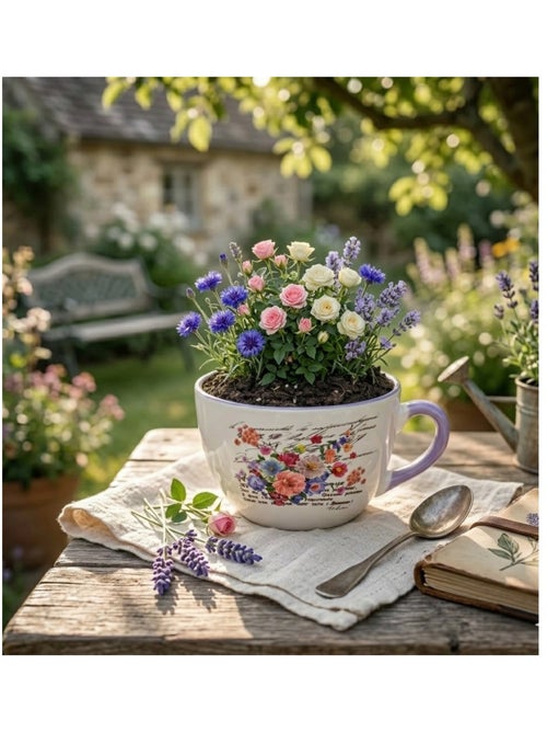 Vase ou pot de fleurs en forme de tasse Lilas - Kiabi