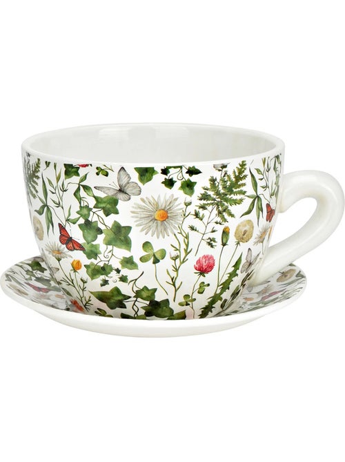 Vase ou pot de fleurs en forme de tasse Marguerites - Kiabi