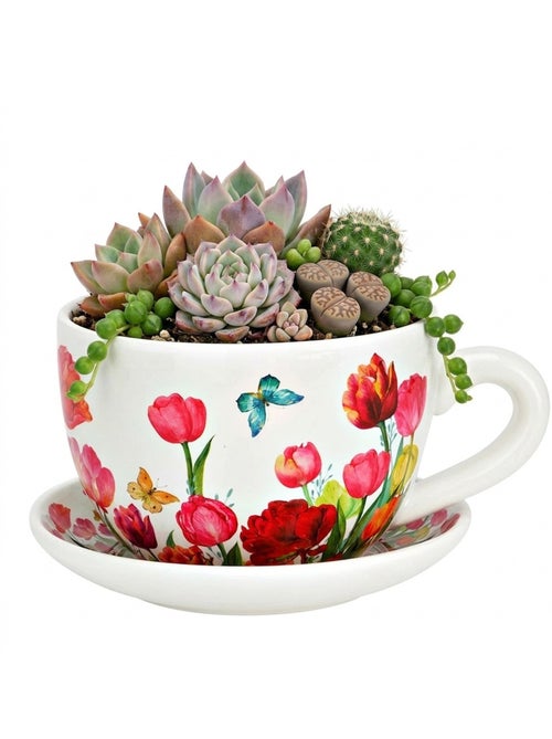 Vase ou pot de fleurs en forme de tasse tulipes - Kiabi Vase ou pot de fleurs en forme de tasse tulipes - Kiabi