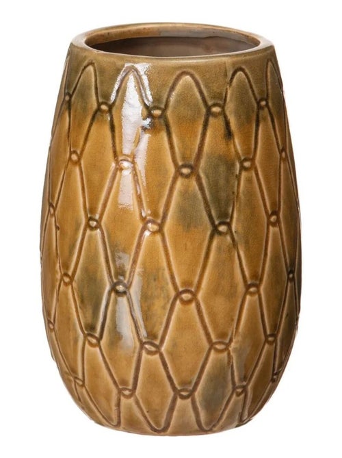 Vase patiné moutarde - Kiabi