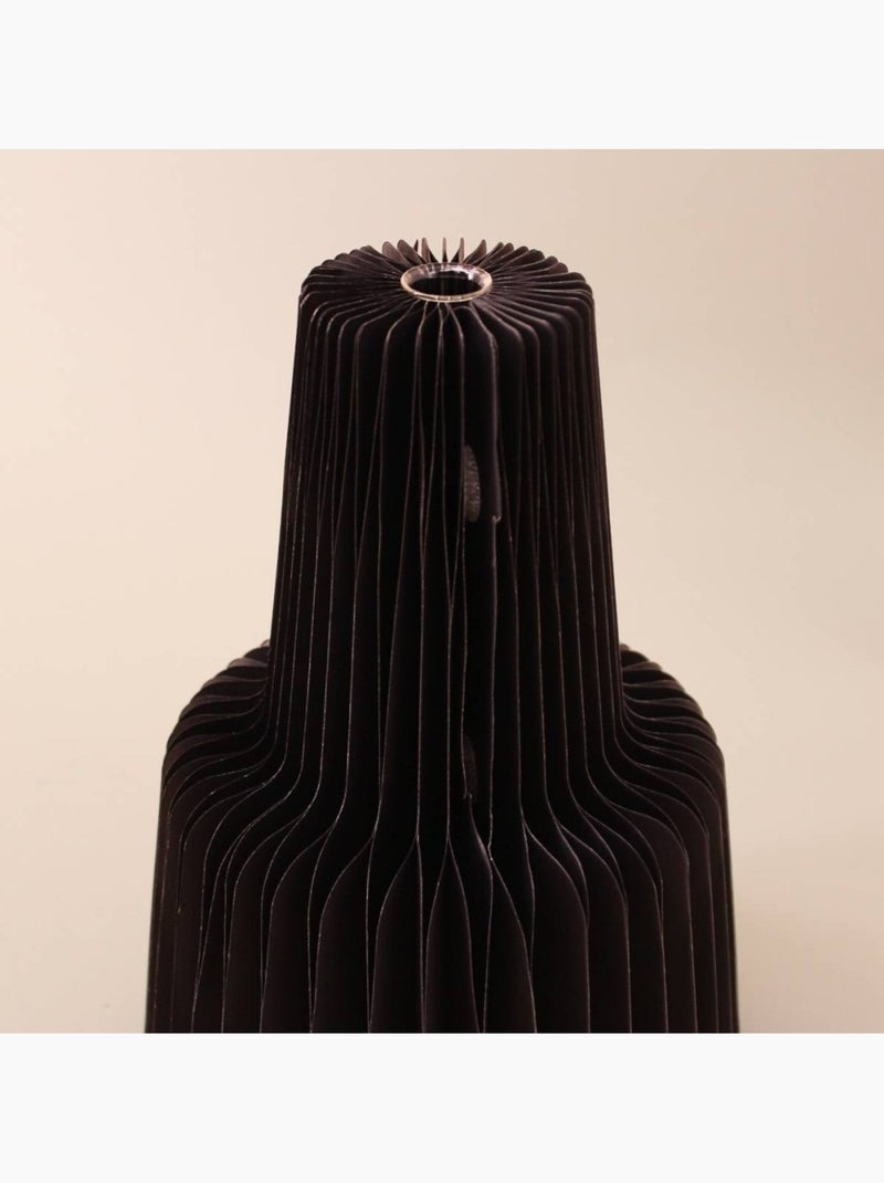 Vase pliable en papier, H28cm Noir - Kiabi