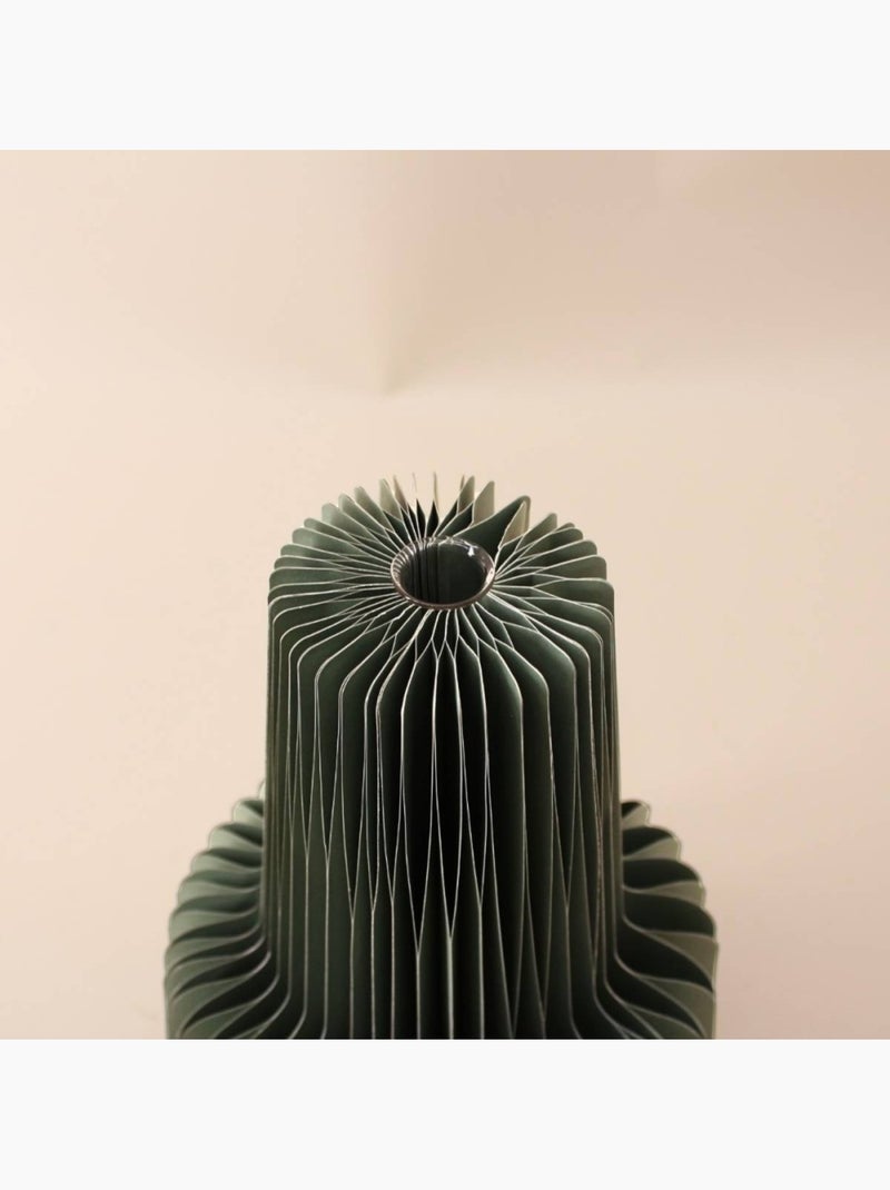 Vase pliable en papier h28xd20cm Vert - Kiabi