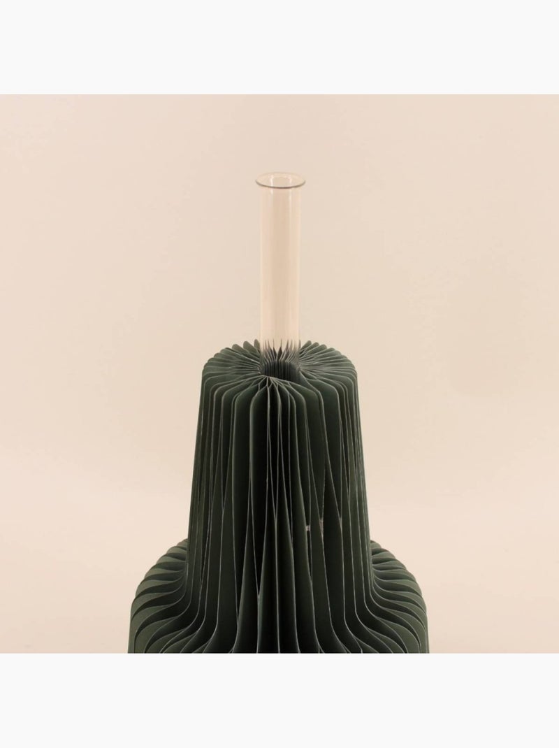 Vase pliable en papier h28xd20cm Vert - Kiabi