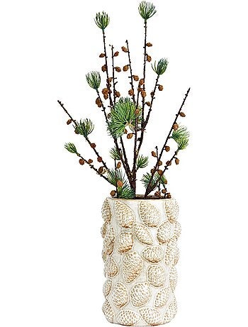 Vase pomme de pin en porcelaine