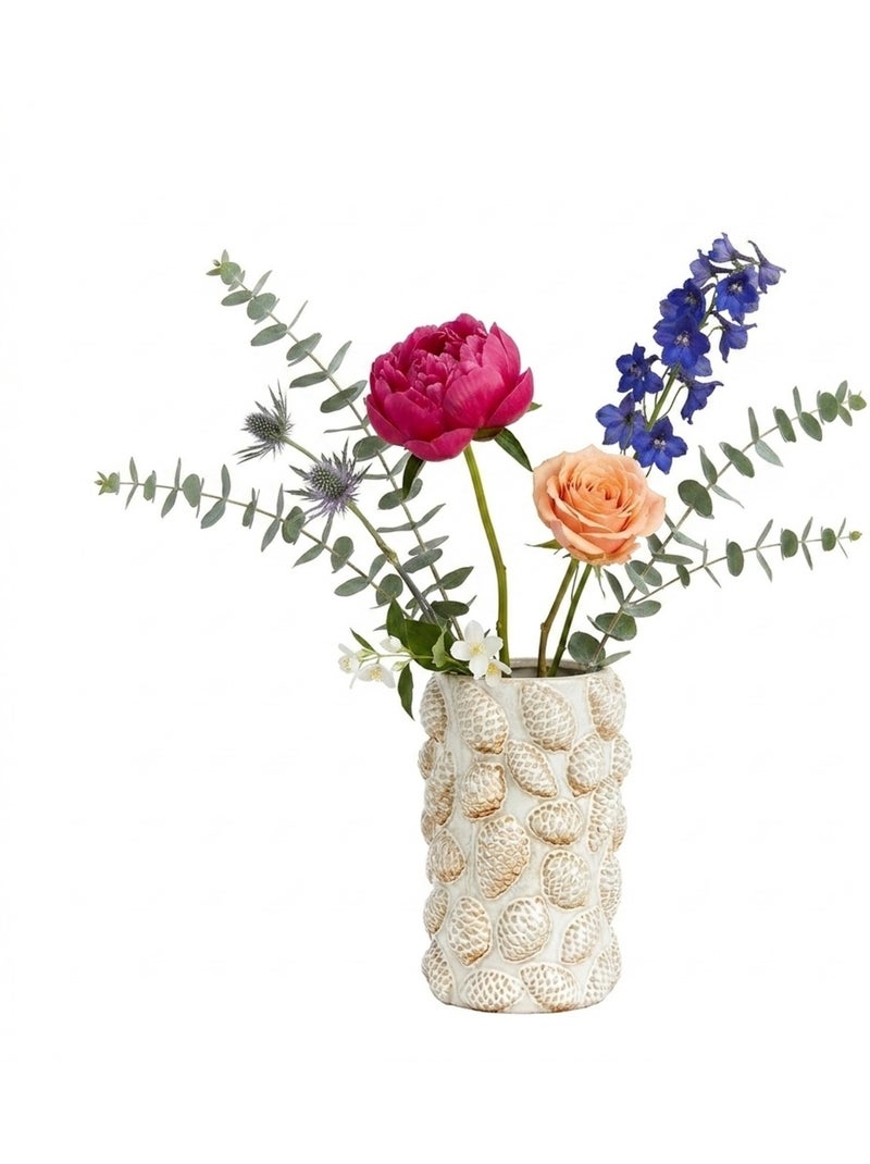 Vase pomme de pin en porcelaine Beige - Kiabi