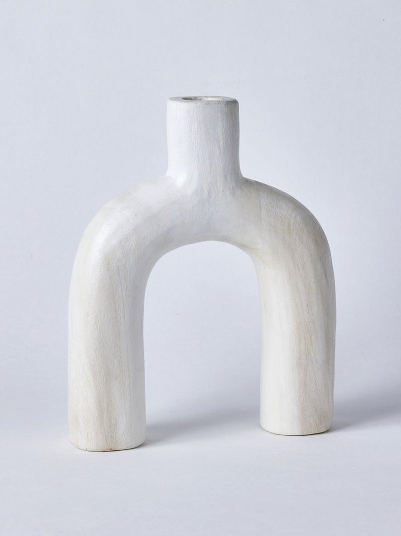 Vase pont en bois Blanc - Kiabi