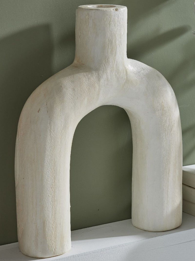 Vase pont en bois Blanc - Kiabi