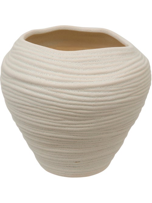 Vase Prudi blanc H22cm - Kiabi