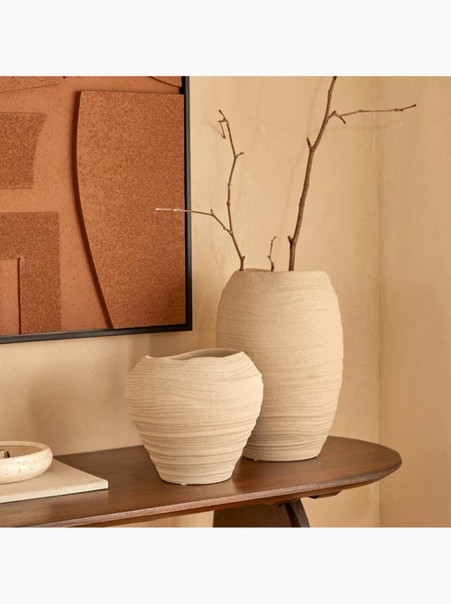 Vase Prudi blanc H22cm - Kiabi