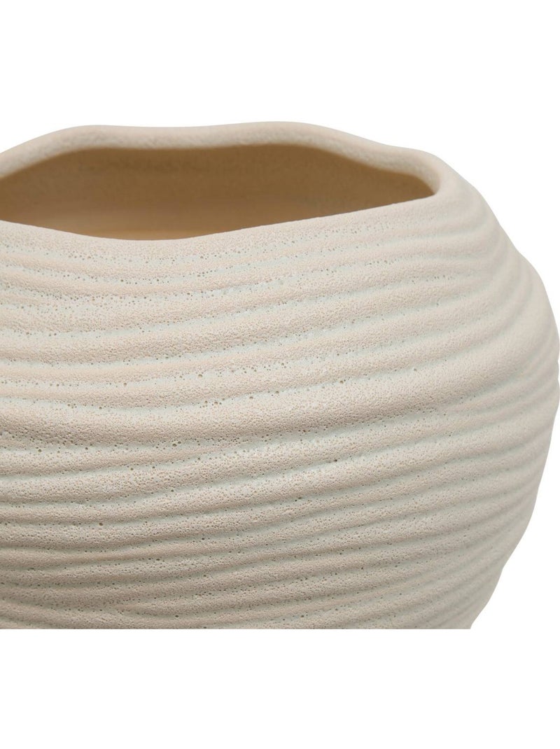 Vase Prudi blanc H22cm Blanc - Kiabi
