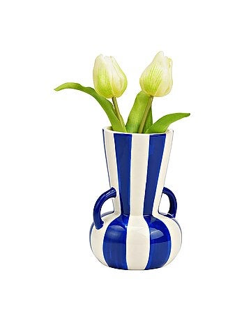 Vase raye en ceramique moderne