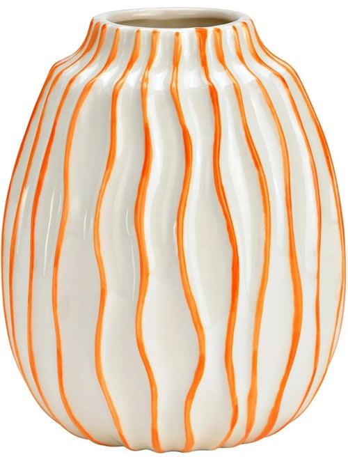 Vase raye en ceramique - Kiabi