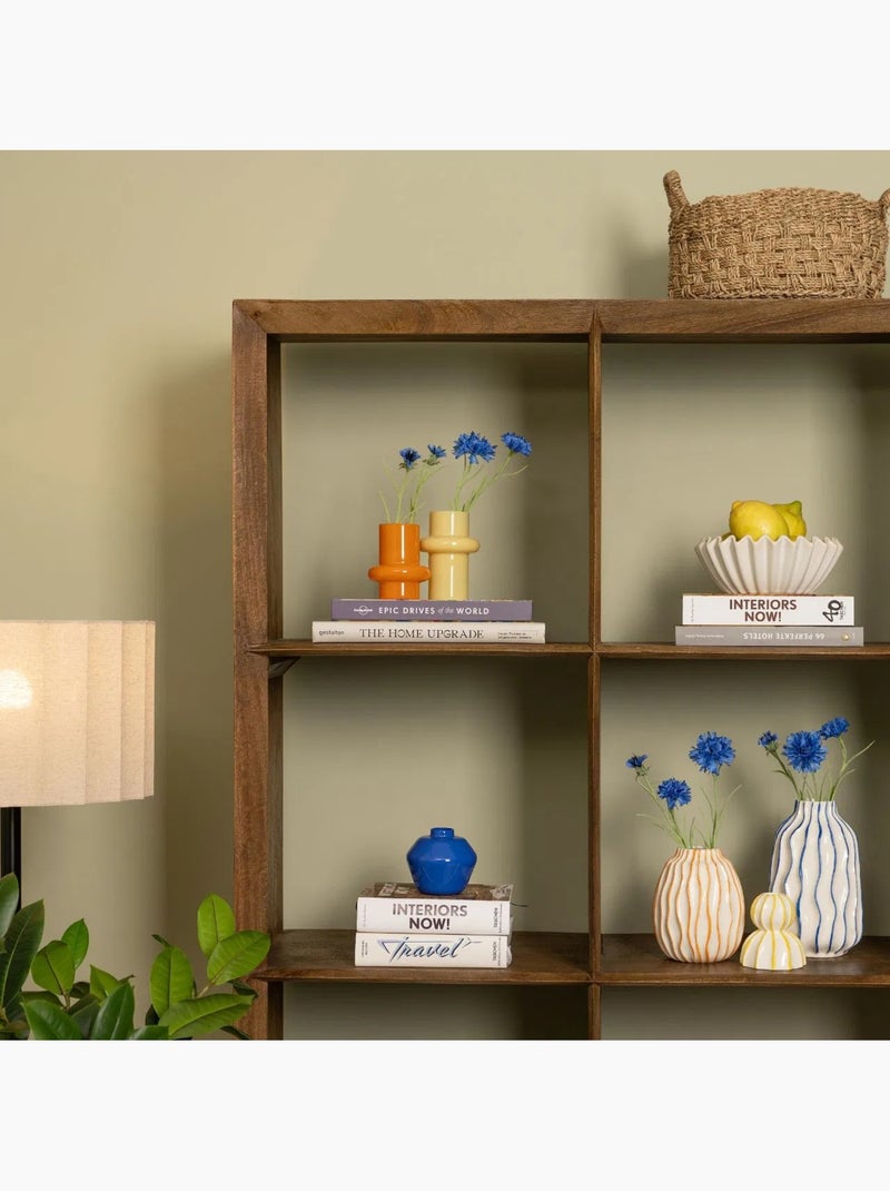 Vase raye en ceramique Orange - Kiabi