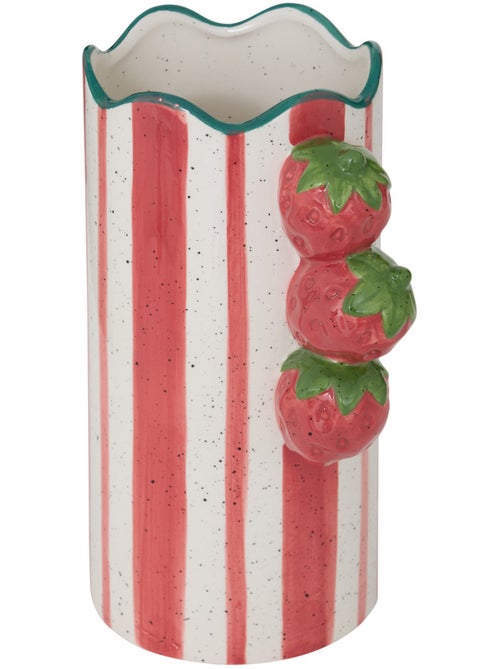 Vase rayé fraises en dolomite FRUITY - Kiabi Vase rayé fraises en dolomite FRUITY - Kiabi